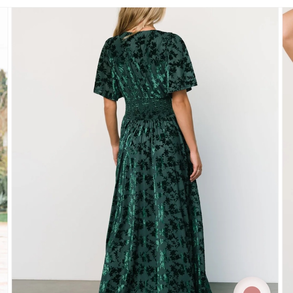 Baltic Born Veronica Velvet Maxi Dress - Green - large - Picture 4 of 6